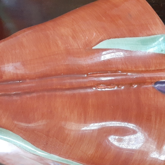 Cookie Jar Ceramic with Purple Irises - Picture 12 of 14